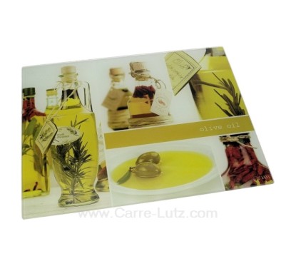 CL50201035  Planche à découper en verre décor bouteille d'huile 15,00 €