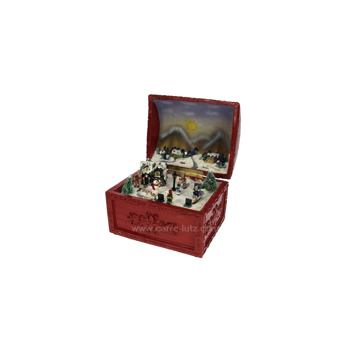 CL50231049  Malle rouge scene d hiver 51,60 €