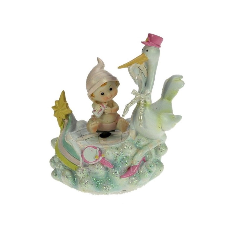 CL50231112 Boite à musique cigogne avec bébé fille en résine 22,00 € CL50231112 Boite à musique cigogne avec bébé fille en résine 22,00 €