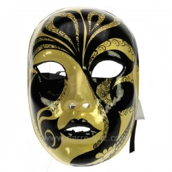Masque Venise visage noir/or Masque de Venise CL50240270, reference CL50240270