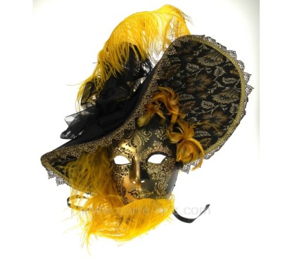 Masque Venise chapeau plume