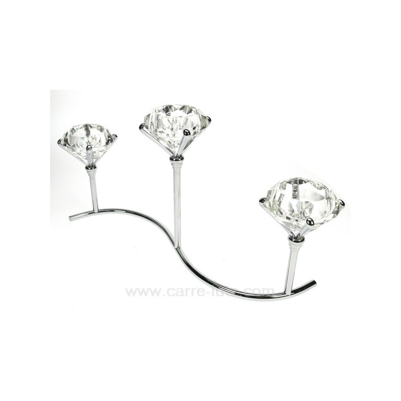 CL50253007  Bougeoir 3 feux diamant 50,00 €