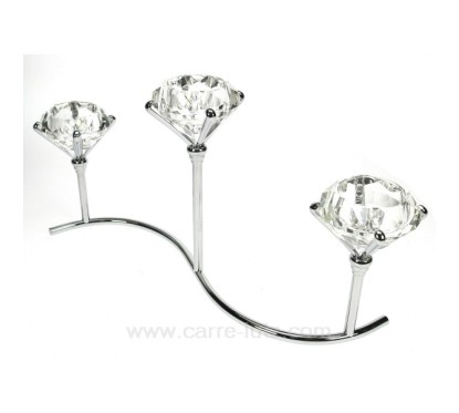 CL50253007  Bougeoir 3 feux diamant 50,00 €