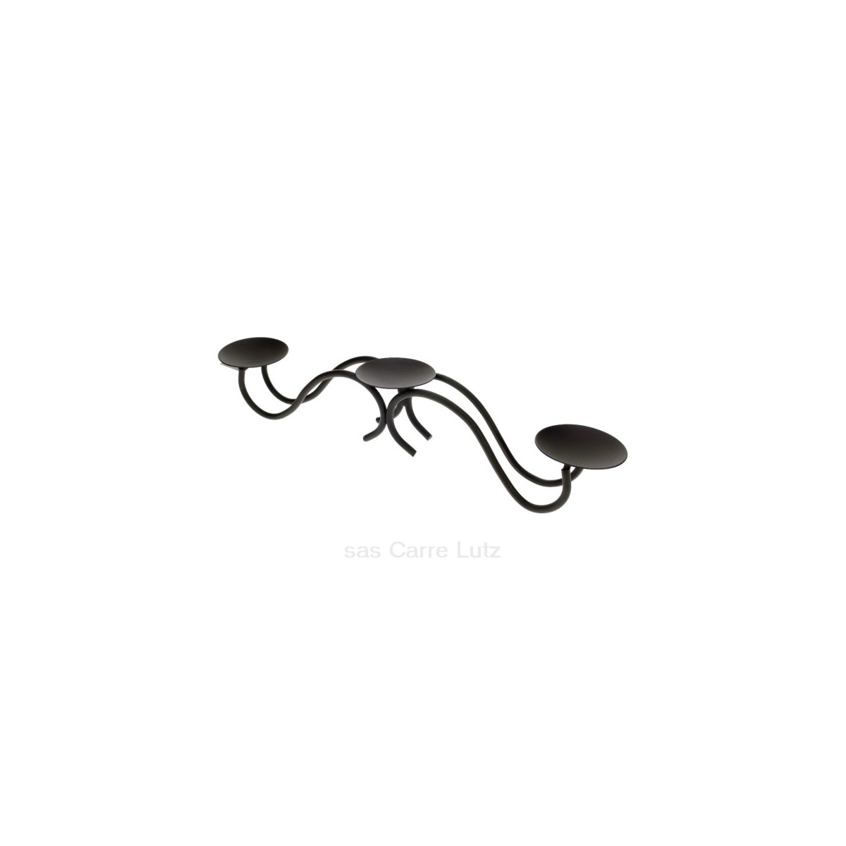 CL50253017  Bougeoir aérien 3 bougies en fer peint epoxy brun foncé Drake 18,80 €