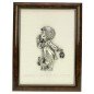 Cadre etain enfant fille/chato