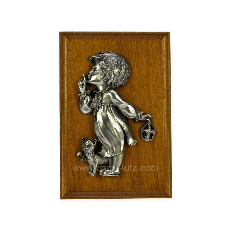 CL60001049  Cadre etain bois fille/chaton 42,20 €
