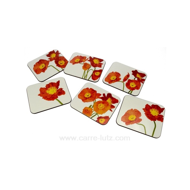 CL70000034  Dessous de verres coquelicots 13,40 €