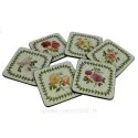 Dessous de verre par 6 Roses Botanic﻿ Pimpernel﻿﻿