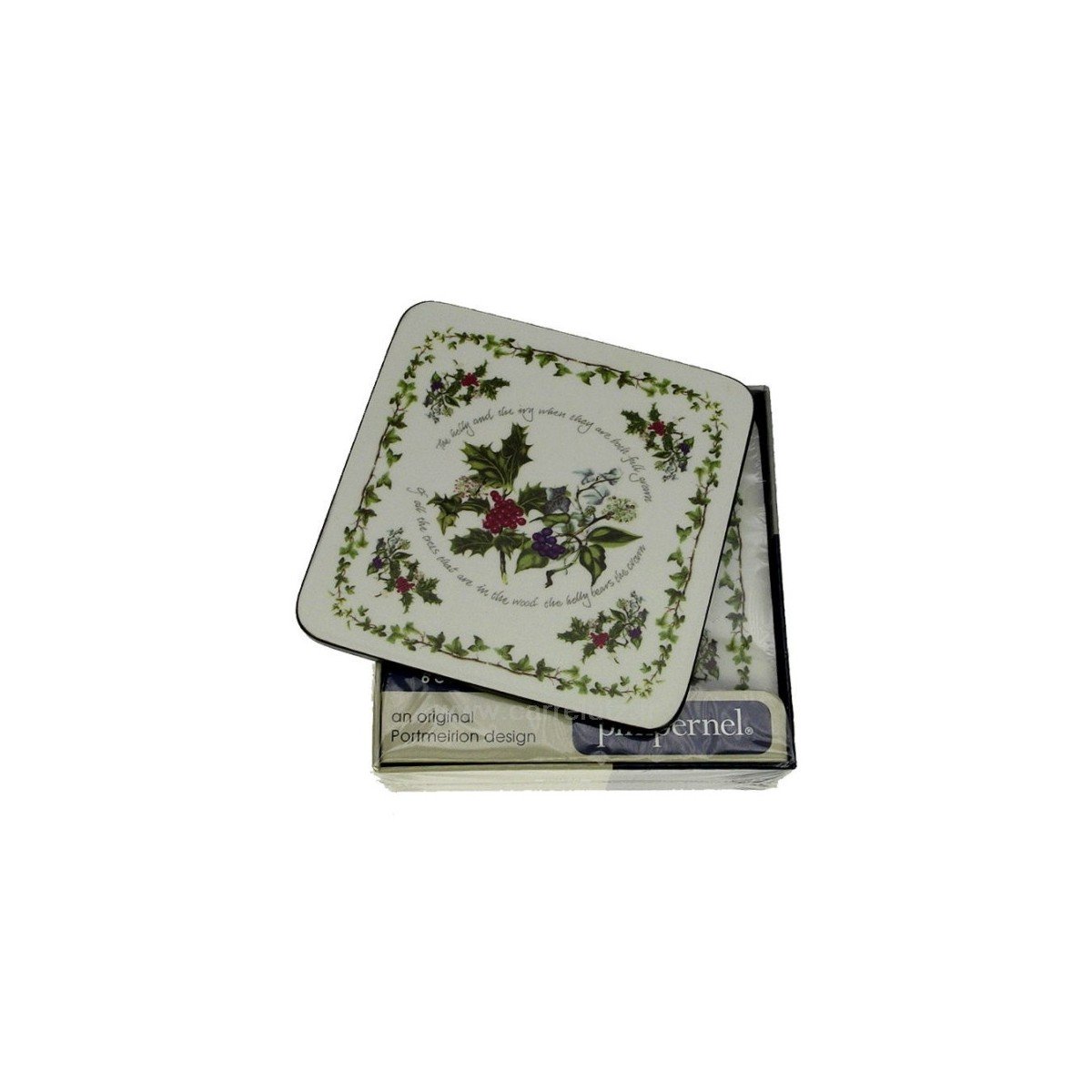CL70000061  Dessous de verre par 6 Holly and Ivy﻿ Pimpernel﻿﻿ 11,90 €