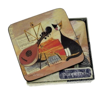 CL70000065  Dessous de verre par 6 Musical Cats﻿ Pimpernel﻿﻿ 11,90 €