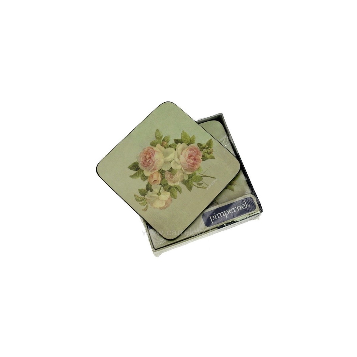 CL70000067  Dessous de verre par 6 Roses Antique﻿ Pimpernel﻿﻿ 16,60 €