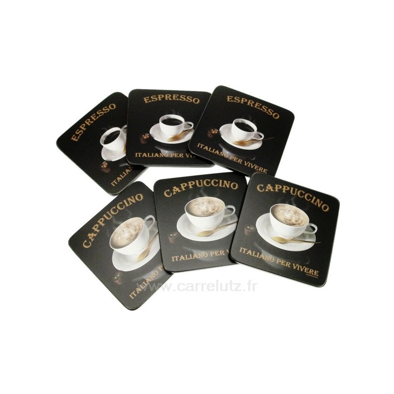 CL70000073  Dessous de verre par 6 Café Italien﻿ Pimpernel﻿﻿ 11,90 €