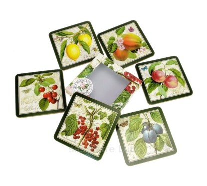 CL70000084  Dessous de verre par 6 dessous en liège décor fruits assortis 11,00 €