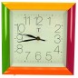 Horloge carre 4 couleurs