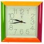 Horloge carre 4 couleurs