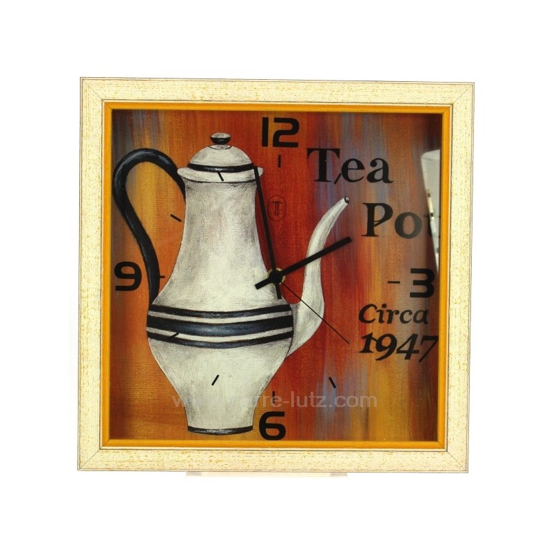 Horloge carre cafetiere