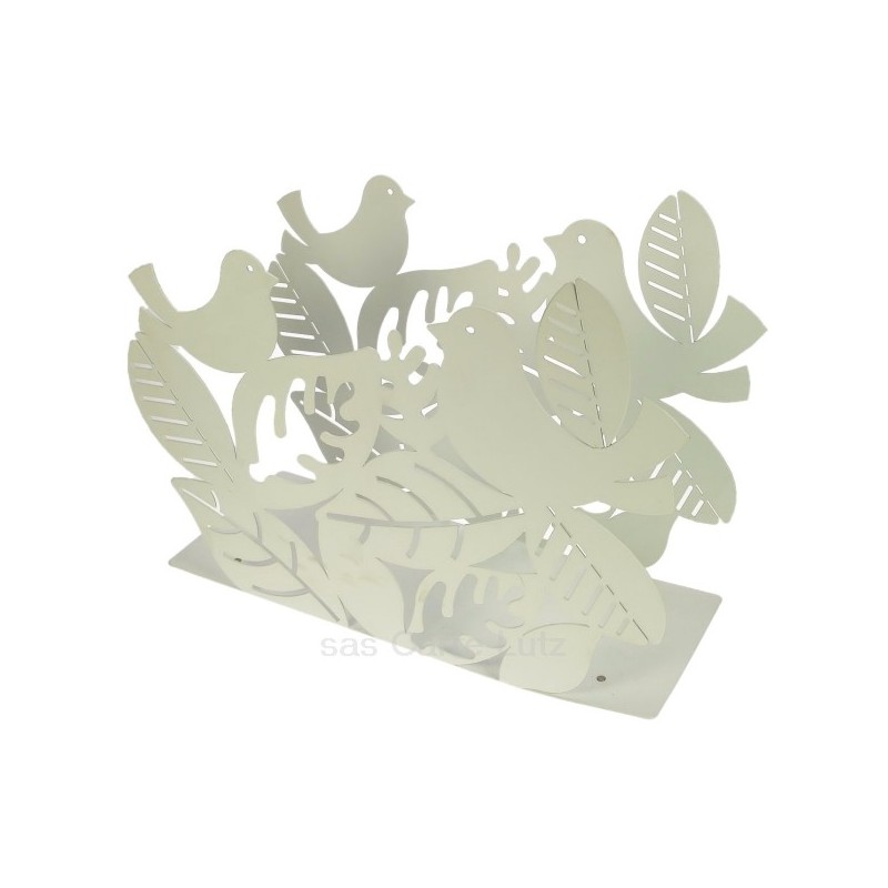 CL83000051  Porte revues en métal peint époxy blanc Mascagni oiseaux sur branche 70,90 €