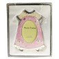 Cadre photo bebe robe rose