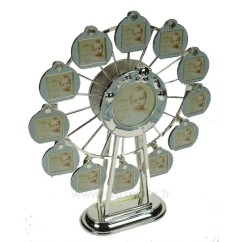 CL84000177 Grande roue porte photos musicale en métal argenté et émail bleu 70,10 €