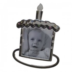 Cadre photo à poser bébé bougie, reference CL84000184