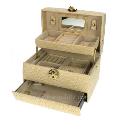 CL85000185  Coffret bijoux en simili cuir et nacre model canberra 69,80 €