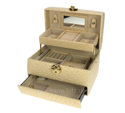 CL85000185  Coffret bijoux en simili cuir et nacre model canberra 69,80 €