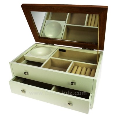 CL85000225  Coffret à bijoux en bois blanc dessus chêne clair 103,70 €