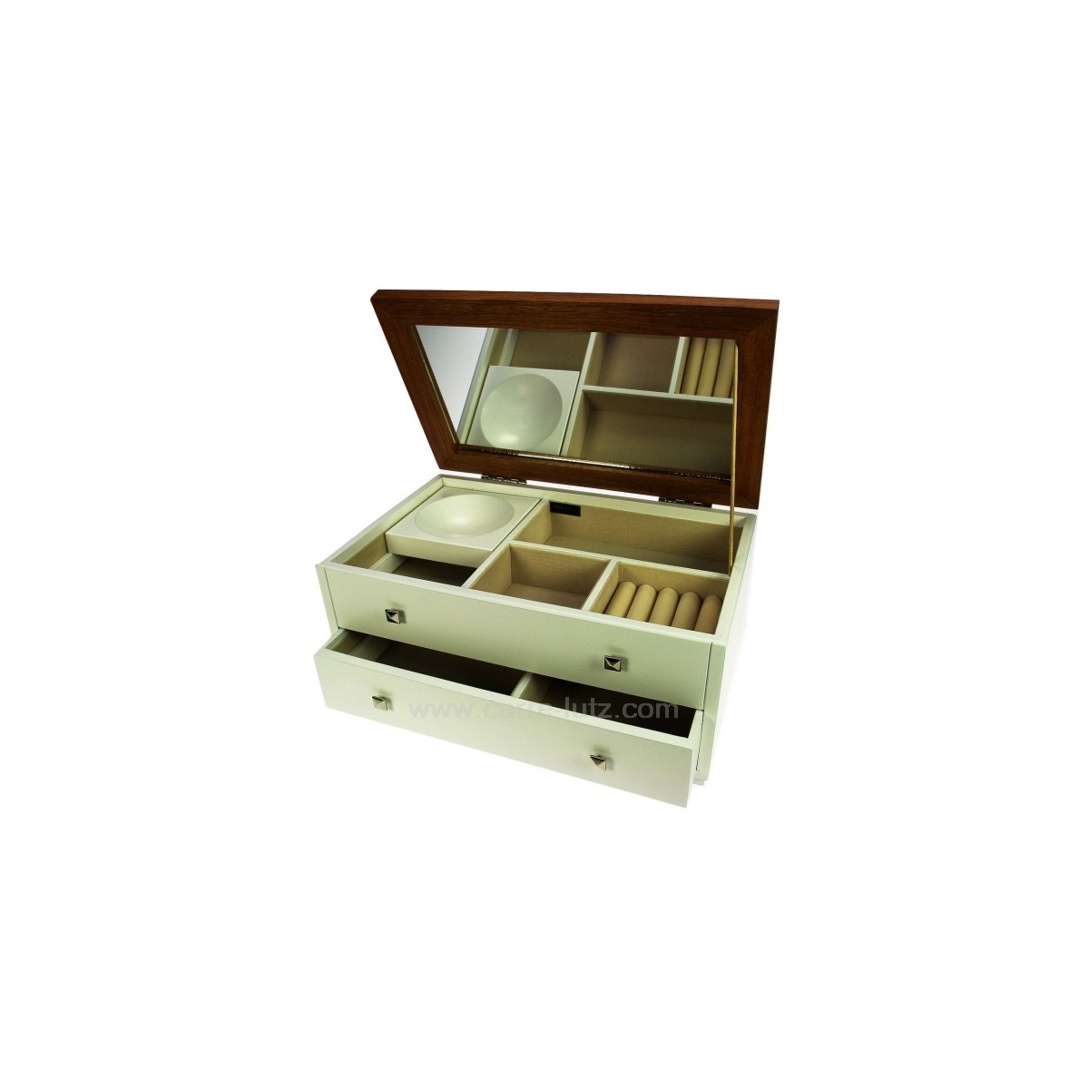 CL85000225  Coffret à bijoux en bois blanc dessus chêne clair 103,70 €