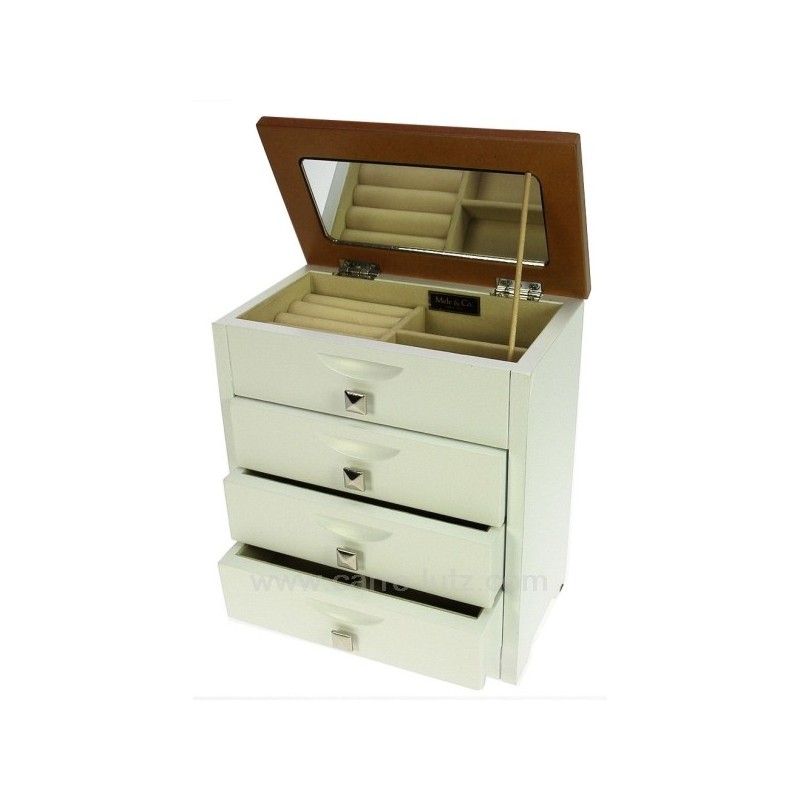 CL85000226 Coffret à bijoux en bois blanc dessus chêne clair 61,80 € CL85000226 Coffret à bijoux en bois blanc dessus chêne clair 61,80 €