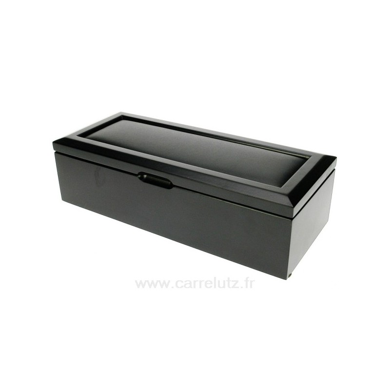 CL85000267  Coffret en bois couleur noir mat﻿ 5 compartiments pour montre 55,20 €