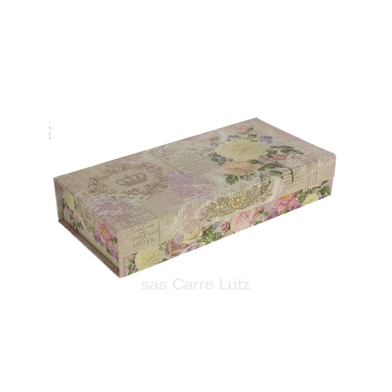 CL85000274  Coffret à souvenir fleurie en carton fort papier glacé fleurie 17,60 €