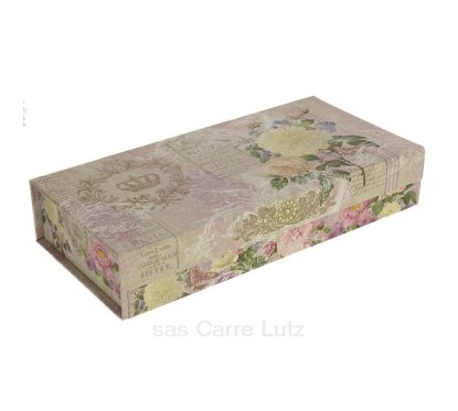 CL85000274  Coffret à souvenir fleurie en carton fort papier glacé fleurie 17,60 €