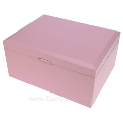 CL85000285  Coffret bijoux Libby rose en bois peint rose intérieur suédine beige 97,40 €