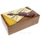 Coffret bijoux violon Pollyanna en bois vernis décor en relief violon et partition