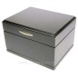 Coffret bijoux noir en bois couleur noir mat Delia