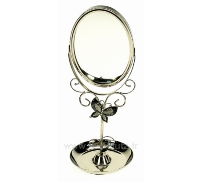 Miroir de coiffeuse papillon noir