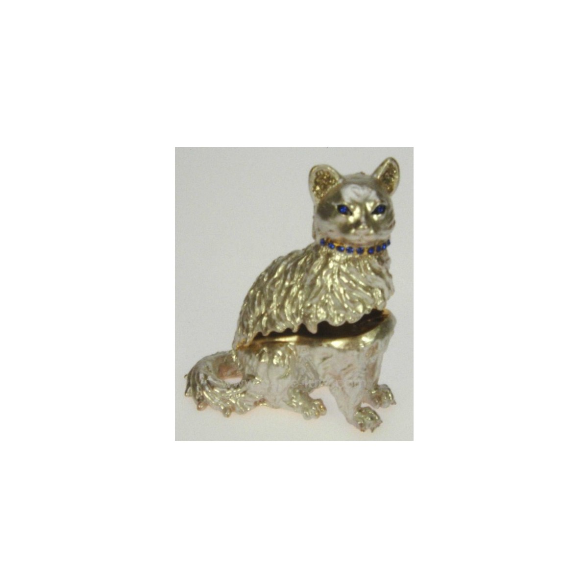 CL85002019  Boite à bijoux émaillée avec strass chat  26,40 €