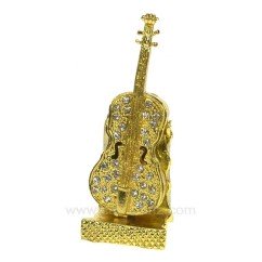 CL85002026  Boite métal émaillé avec strass violon  23,20 €