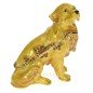 Boite métal émaillé avec strass labrador Boite métal émaillé avec strass labrador
