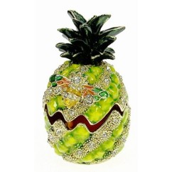 CL85002072  Boite métal émaillé avec cristaux ﻿décor ananas﻿ 30,30 €