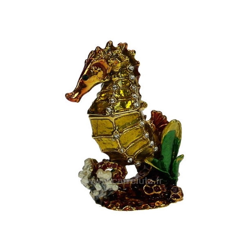 CL85002075  Boite métal émaillé avec cristaux ﻿décor hippocampe﻿ 33,10 €