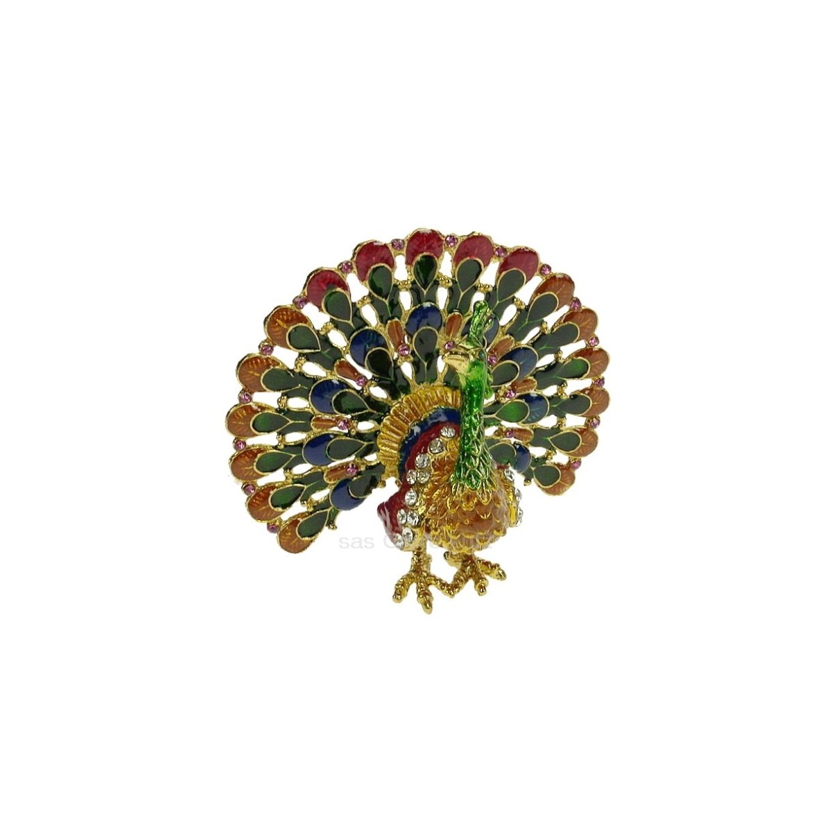 CL85002083 Boite métal émaillé avec cristaux paon faisant la roue 35,90 € CL85002083 Boite métal émaillé avec cristaux paon faisant la roue 35,90 €