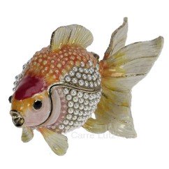 CL85002089  Boite métal émaillé avec cristaux poisson rouge 37,70 €