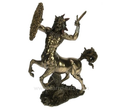 Sculpture en résine et poudre de bronze Centaure hauteur 30 cm