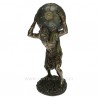 Sculpture en résine et poudre de bronze Atlas portant le monde hauteur 29 cm, reference CL88000008