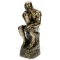 Sculpture en résine et poudre de bronze Rodin le penseur hauteur 24 cm