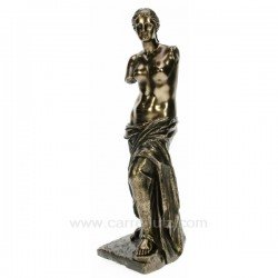 Sculpture en résine et poudre de bronze Venus de Milo hauteur 27 cm