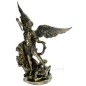Sculpture en résine et poudre de bronze Saint Michael hauteur 25,5 cm
