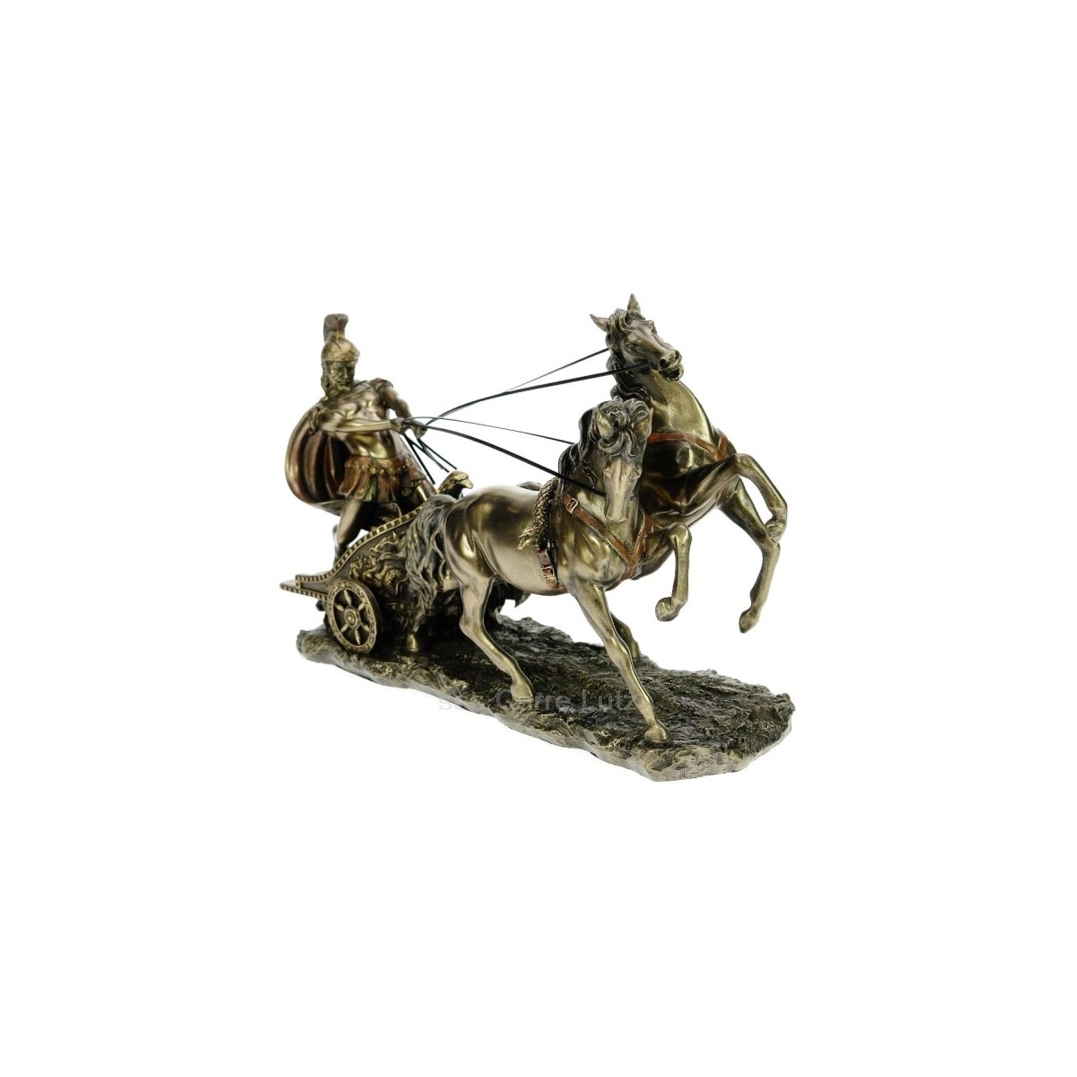 CL88000021  Sculpture en résine et poudre de bronze Char Romain hauteur 17 cm 91,30 €