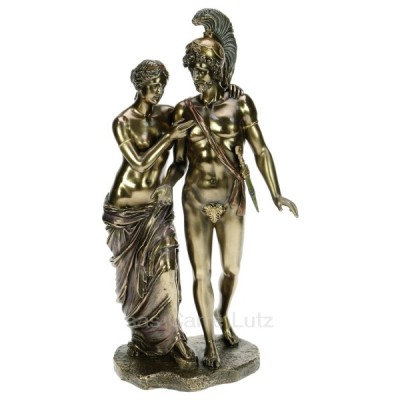CL88000023  Sculpture en résine et poudre de bronze Venus et Mars hauteur 31,5 cm 60,60 €
